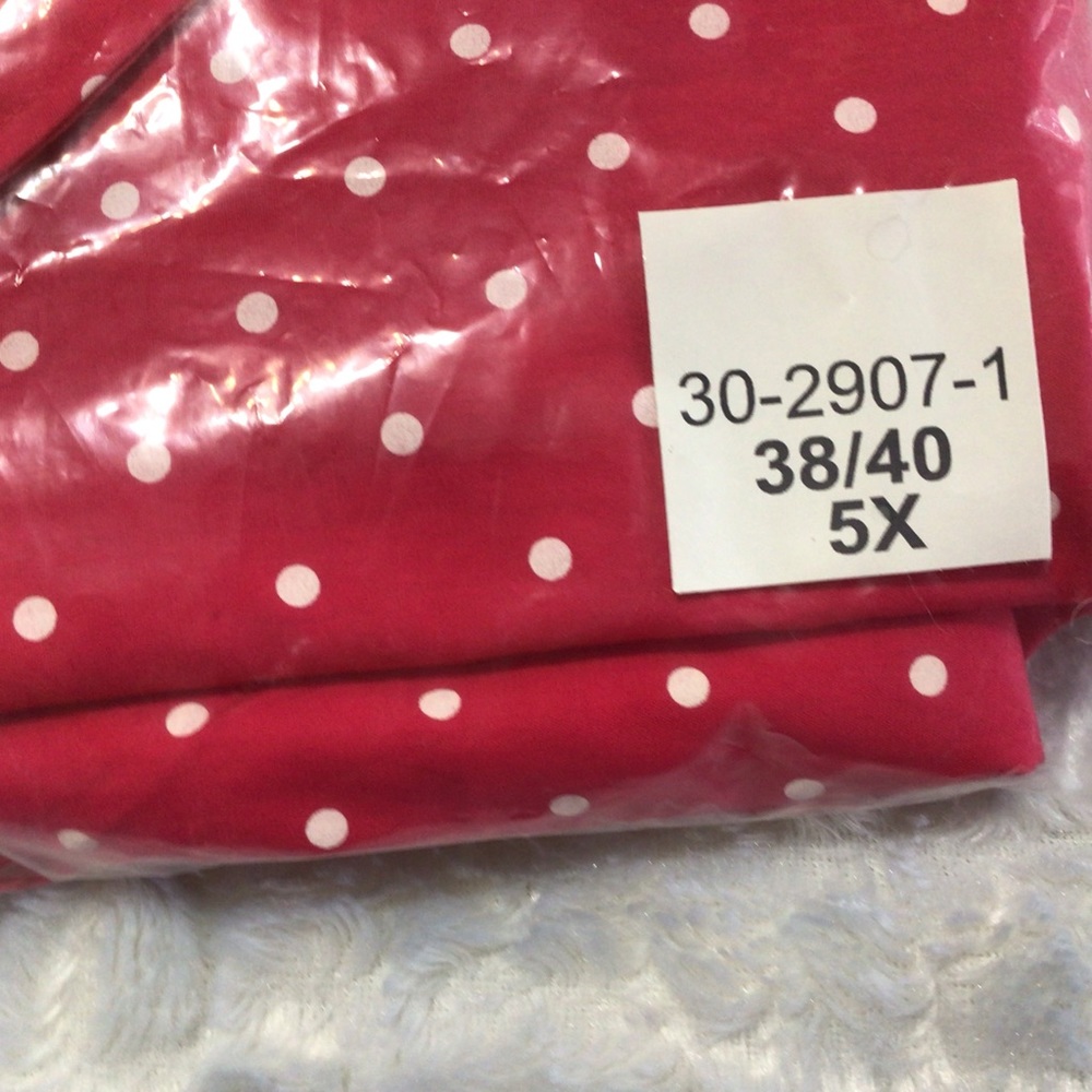 Woman Within Red Sleeveless Polka Dot Tunic 5X - Picture 10 of 10